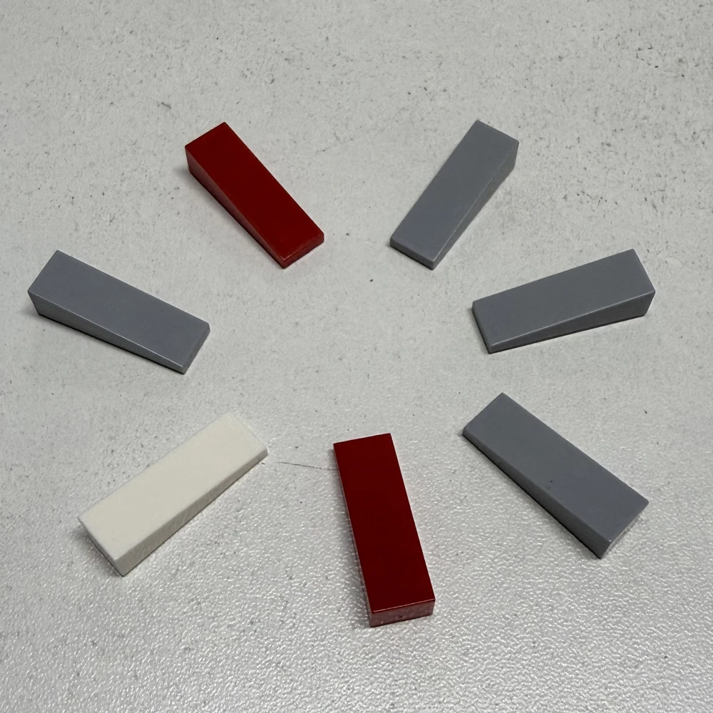 Moc parte tijolos inclinação telha 1x3 inclinação especial borad blocos de construção conjunto ka210 casa castelo placa telhado partícula brinquedos diy presentes do miúdo