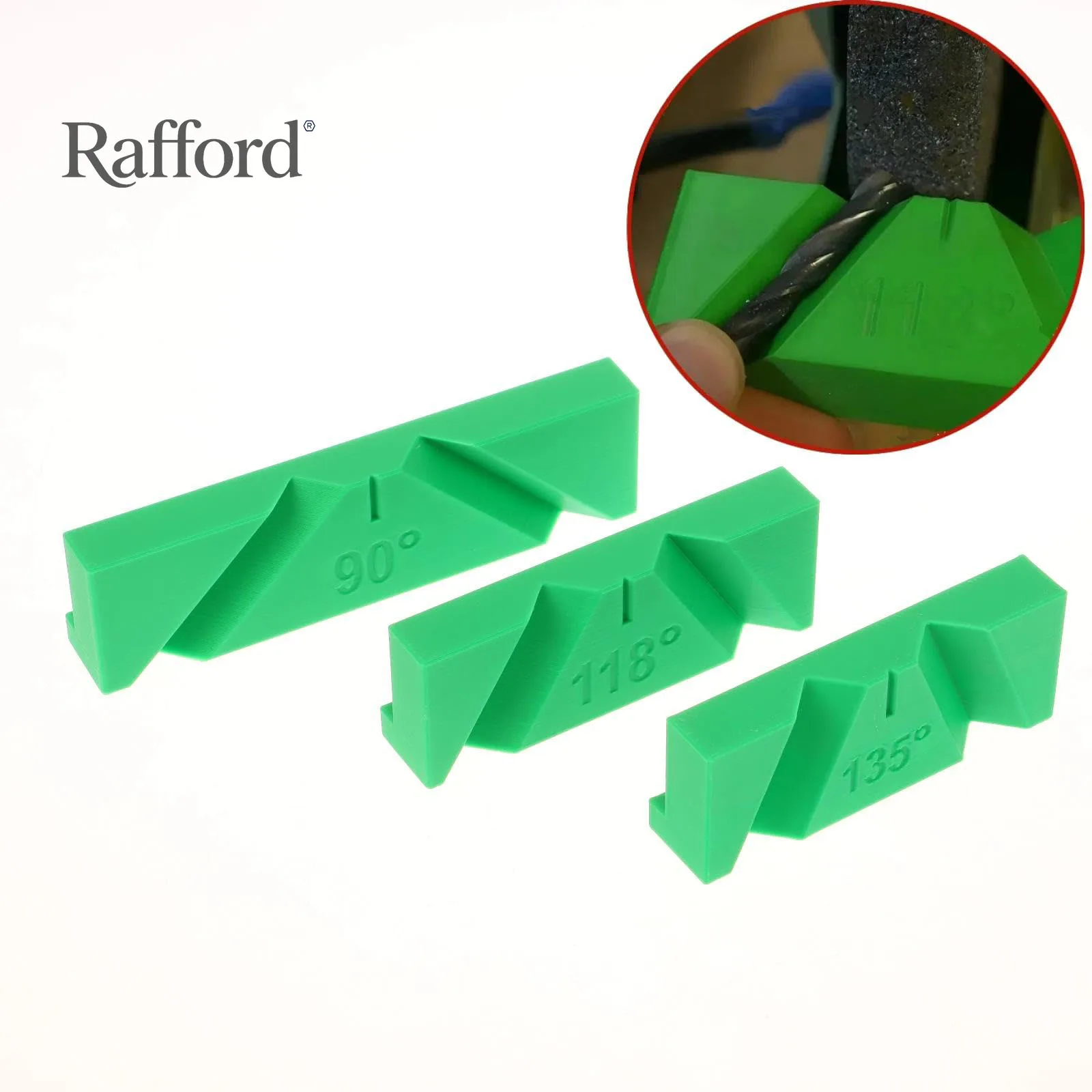

Rafford 3Pcs3D Printed Drill Bit Sharpener Grinder Polisher Grinding Tool Accessories Portable Angle MeterBit for Bench Grinder