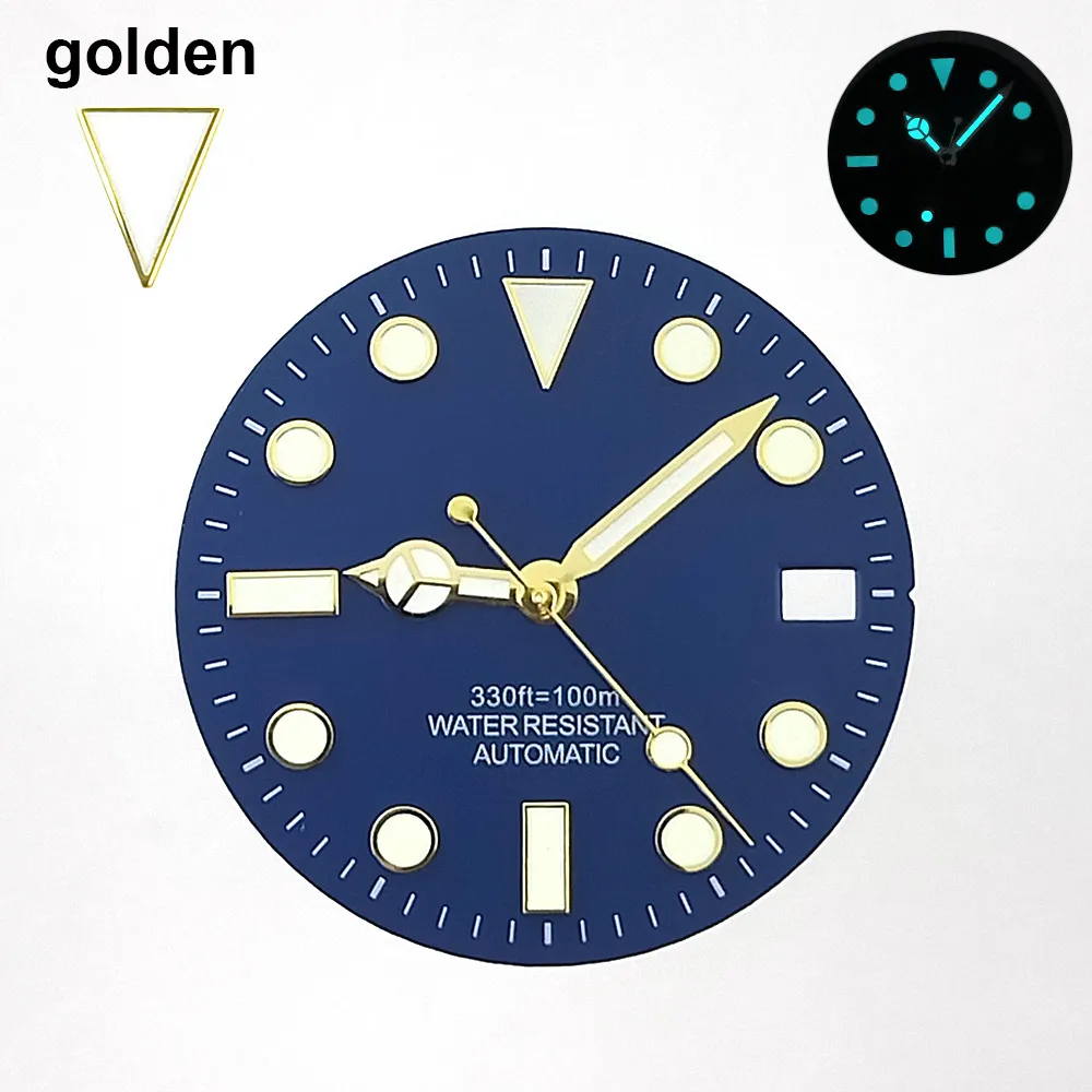 40,5-mm-Gehäuse für mechanische Uhren, passend für NH35- und NH36-Uhrwerke, Saphirglas, SUB-Edelstahlgehäuse in Gold, Uhrenteile und -zubehör. – Detail 10