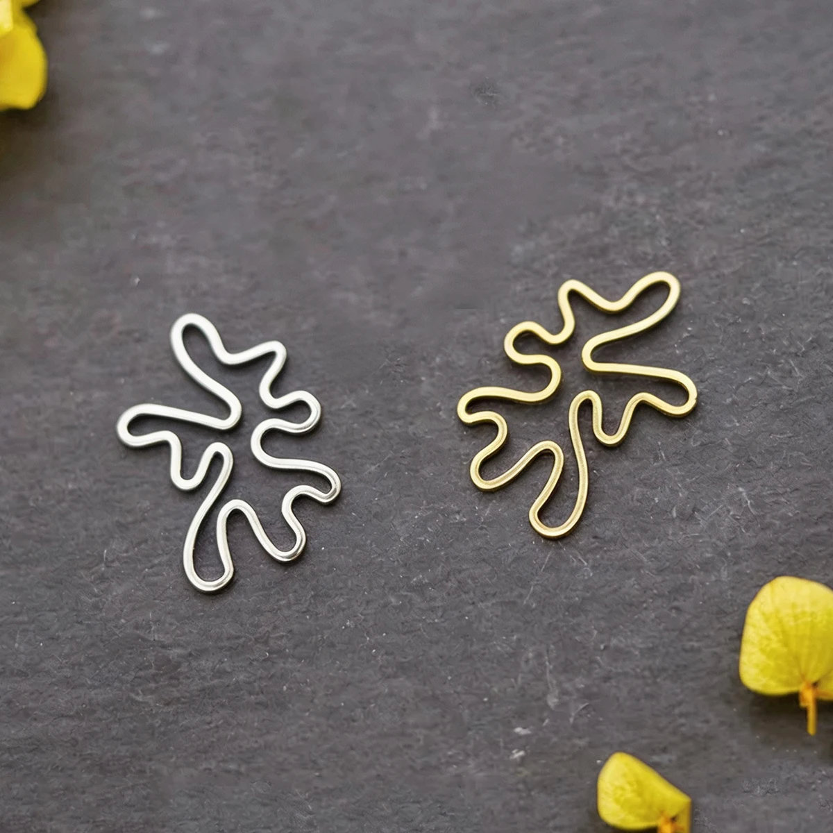 3pcs Abstract Leaf Charms Stainless Steel Irregular Leaves Pendant for DIY Jewelry Making Necklace Earrings Craft Findings