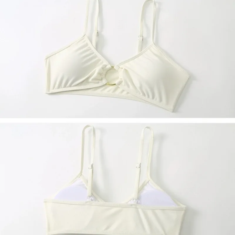 Effen bikinisets Dames Zomer Sexy Dames Elegant Temperament Kriskras Koreaanse stijl Eenvoudig Trendy Mode Prevalent Zacht