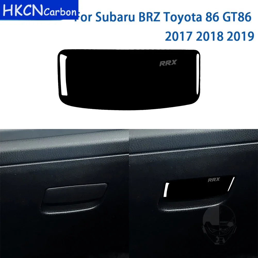 

For Subaru BRZ Toyota 86 GT86 2017 2018 2019 Car Accessories Black Plastic Glovebox Handle Panel Trim Sticker Modification