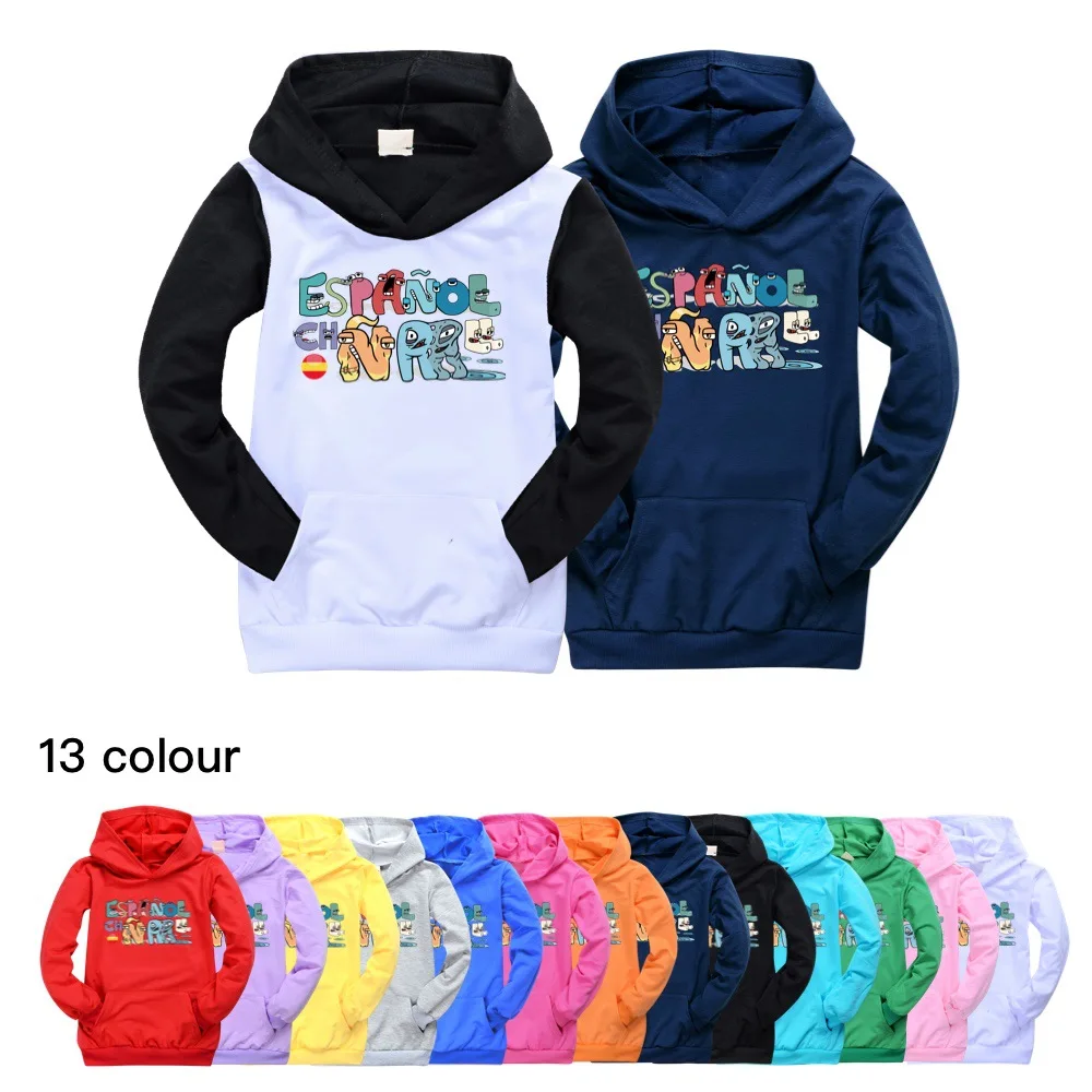 

Fashion Girls Sweatshirt Autumn Boys Hoodies Alphabet lore Long Sleeve Hoodie T-shirt Top Teens Kids Clothes Children's Clothing