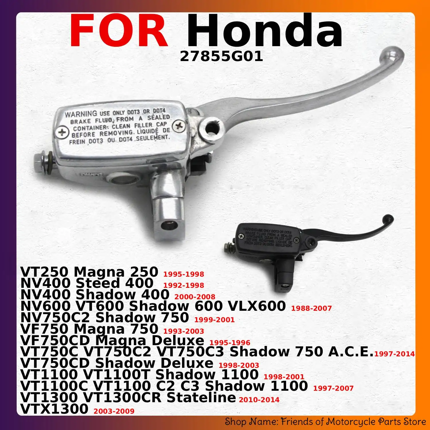 Master Cylinder Hydraulic Pump For Honda VT250 VF750 VF750CD Magna 250 750 Deluxe NV400 Steed NV600 VT600 NV750C2 Shadow 400 600
