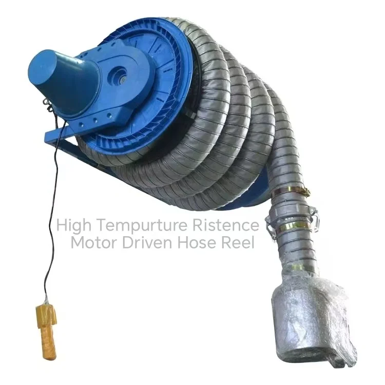 HighTemperature Vehicle Equipment Car Exhaust Fume Hose Reel Motor Air Blower Air Purifier Dust Collector