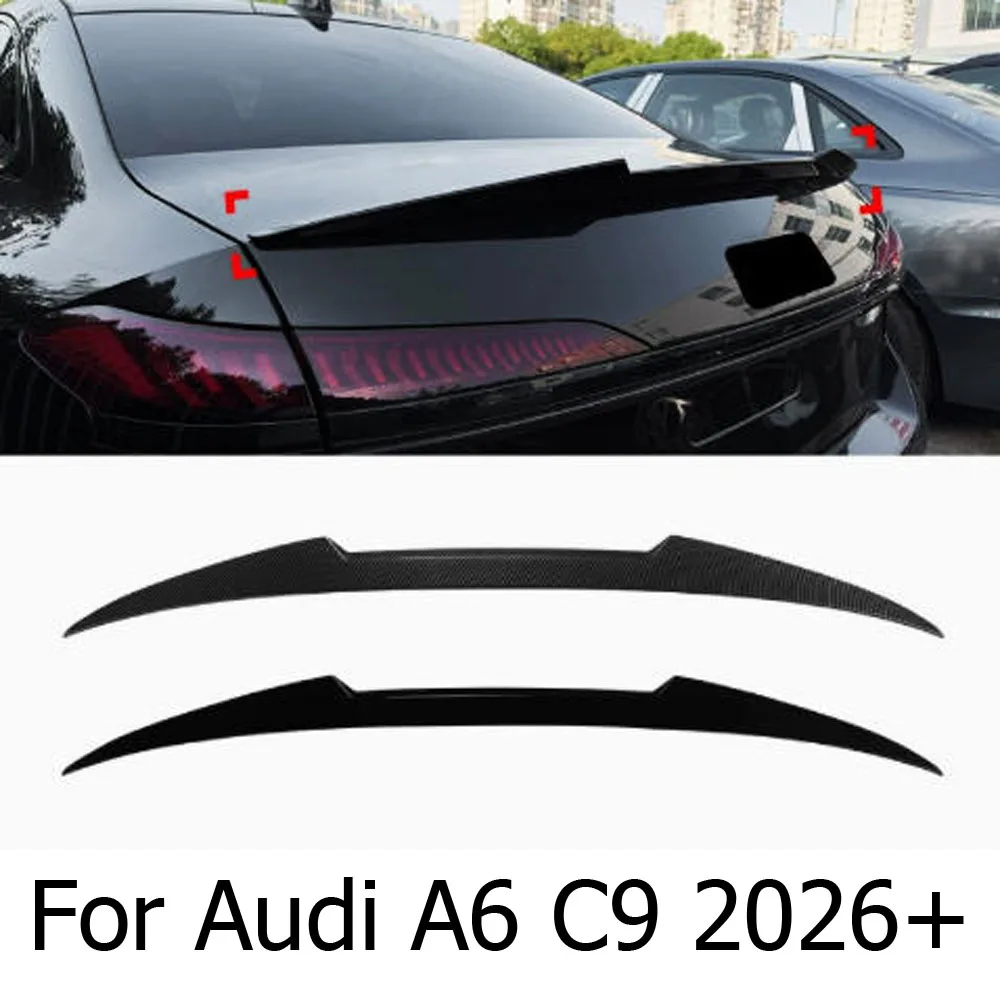 M4 Rear Trunk Spoiler Wing For Audi A6 C9 2026+ Car Rear Roof Spoiler Tail Wing Body Kit