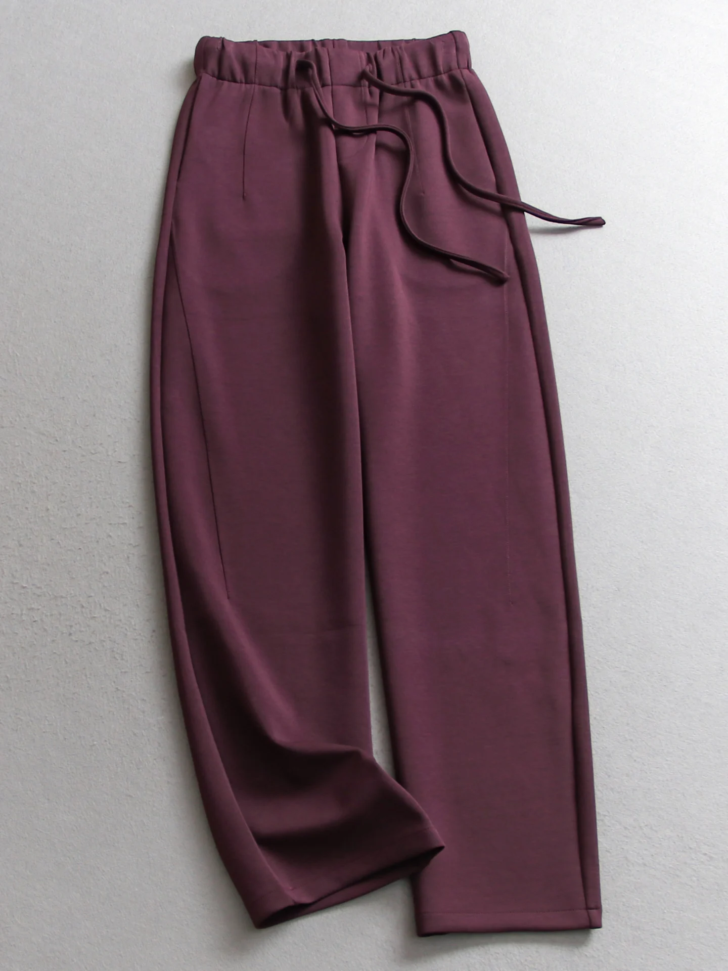 Silky Smooth Hang Sensation Belt High Waist Wide Leg Bend Knife Pants All Match Women's Long Pants Casual Pants V526