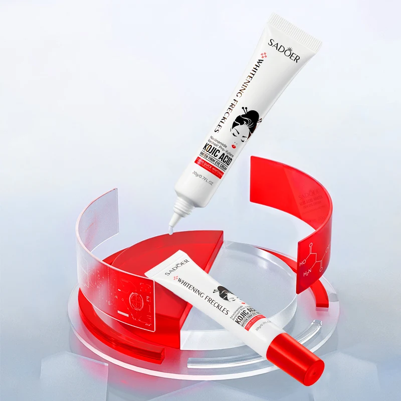 SADOER كوجيك حمض تبييض كريم عين مكافحة الهالات السوداء إزالة أكياس ترطيب ثبات مكافحة الشيخوخة العين الجمال العناية بالبشرة