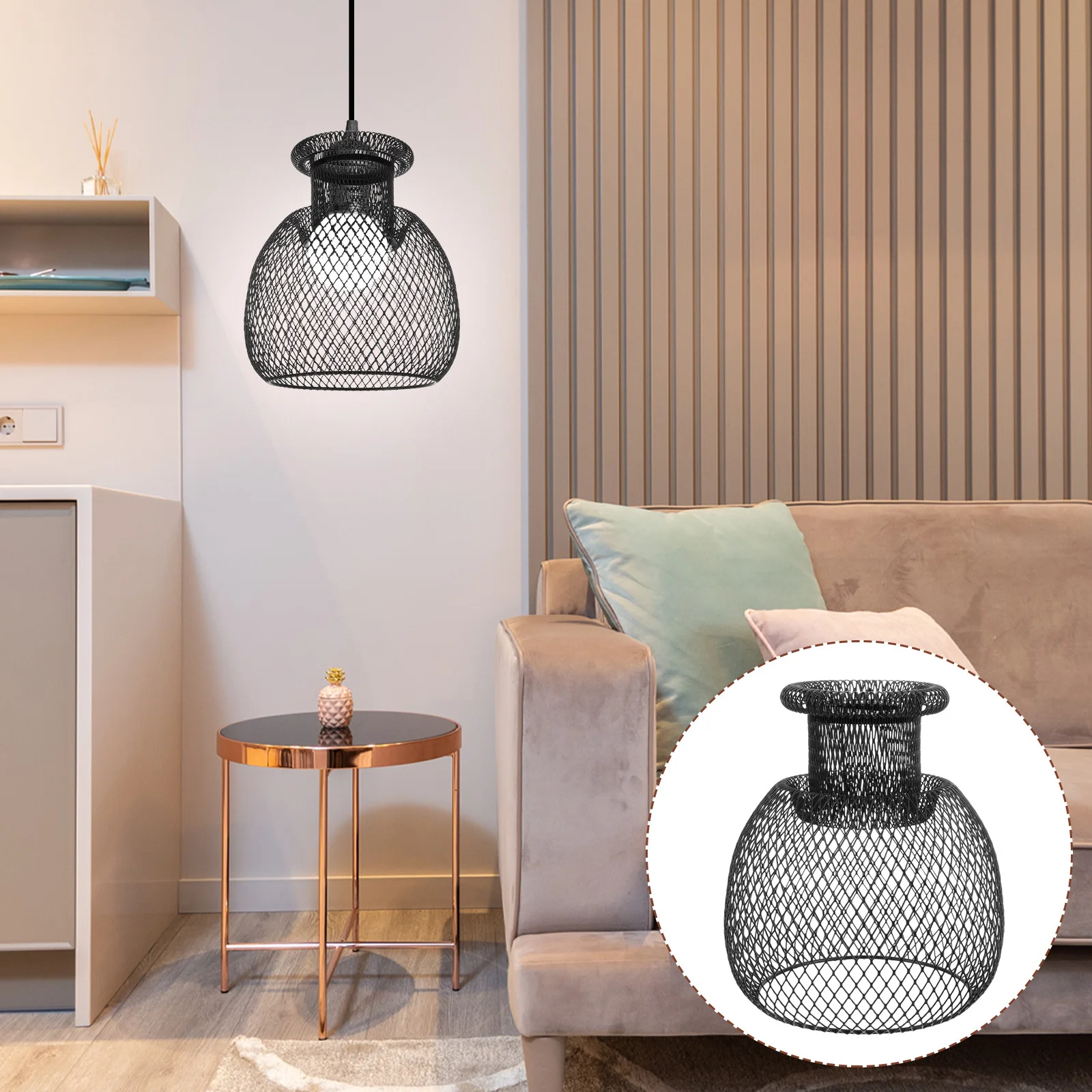 

Pendant Light Shade Hollowed Iron Wire Hanging Lamp Shade Durable for Ceiling Wall Lamps Home Decoration Lamp Shades