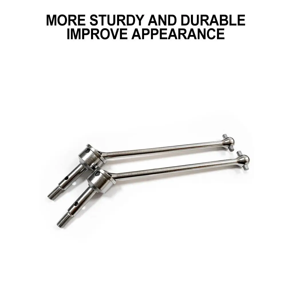 2x 1/7 Front CVD Shaft RC Upgrade Part Aluminum Alloy Long-lasting Performance Rc Front CVD Shaft For  UDR RC Car Part Silver