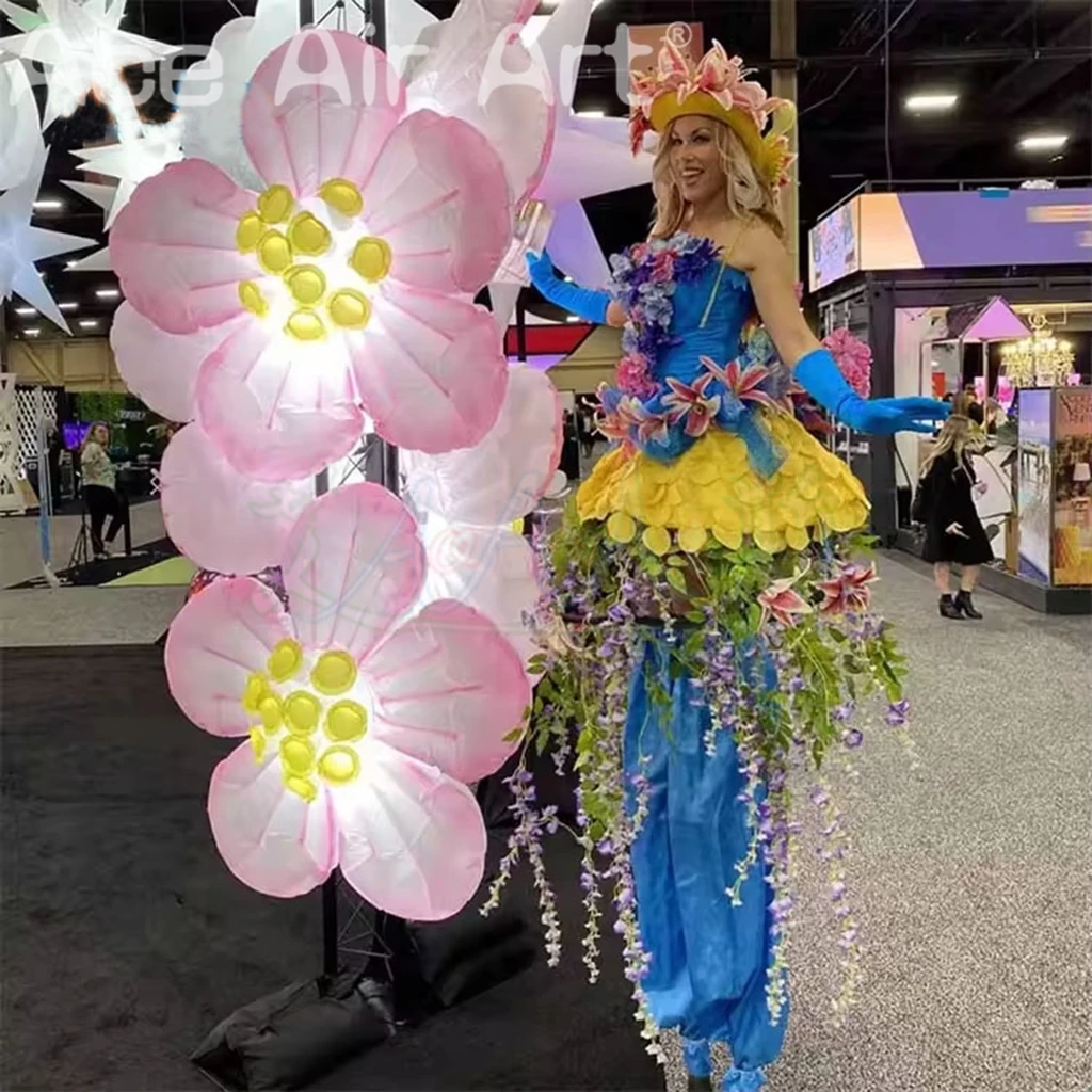 Aufblasbarer Gartenbogen, Hochzeits-Blumenbogen-Ballon, exklusives Blumenmuster für Veranstaltungen im Freien