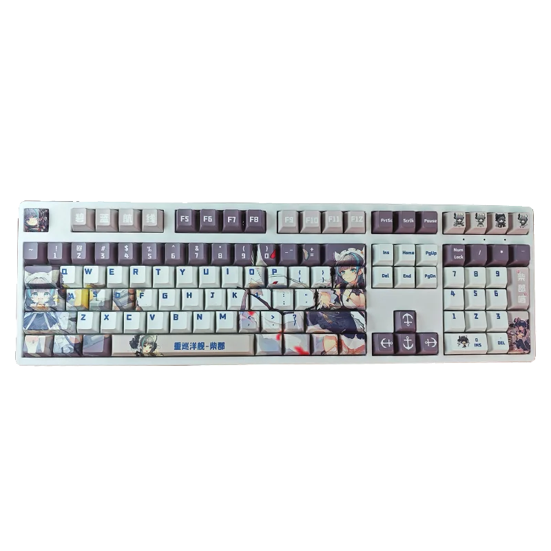 Azur Lane HMS Cheshire Keycaps Hot Sublimation anime Mechanical Keyboard PBT Personalized