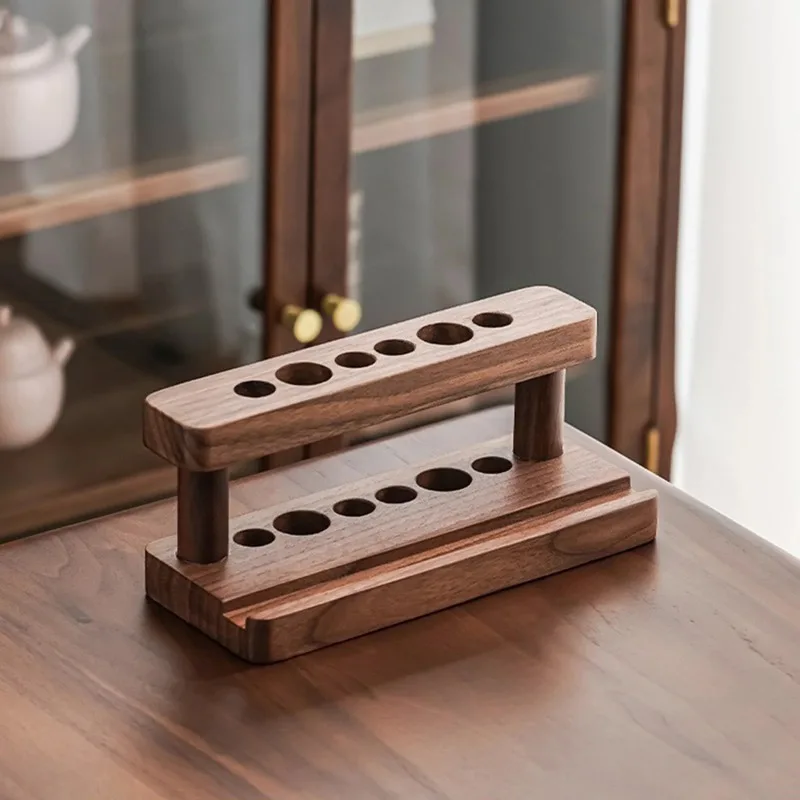 

1pc Creative Tea Ceremony Six Gentlemen Accessories Household Solid Wood Storage Rack Tea Set Cup Holder Kung Fu Tea Accessories