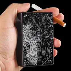 Heart of The Skull Cigarette Box Plastic Thick 20 Pieces of Men's Thick Creative Personality Skull Storage Box Portable