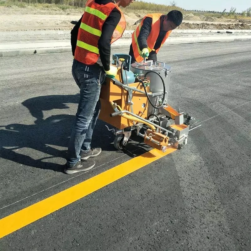 HEAVSTY 860 Ride Type Self Propelled 5.5HP Engine Spray Thermoplastic Paint Highway Road Painting Line Making Machine