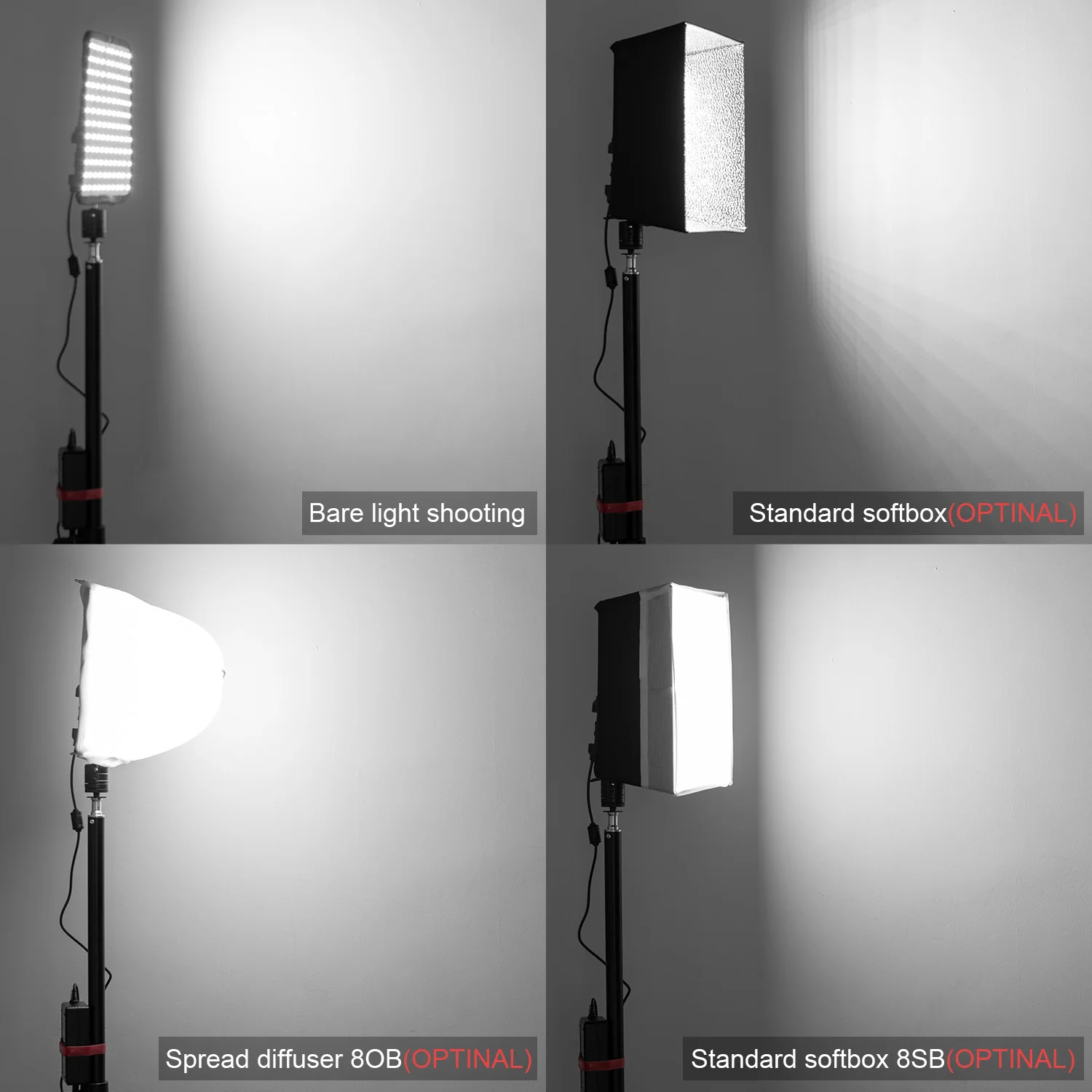 طقم إضاءة لوحة LED مرنة قابلة للطي من FOMITO CRI≥95 5600K على الكاميرا مصباح استوديو للتصوير الفوتوغرافي #6