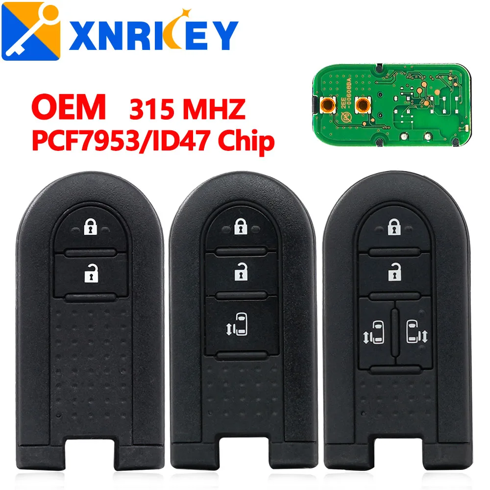 XNRKEY Toyota Daihatsu 스마트 원격 근접 키, Terios LA600S Passo tanto 커스텀 룸 315MHz FSK HITAG3, 2, 3, 4 버튼 OEM