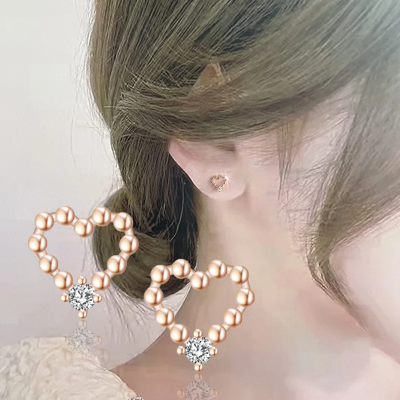 دوزات من الأنماط من الفضة الإسترلينية عيار 925 أقراط أنيقة من الفولاذ المقاوم للصدأ، أقراط نسائية من الزركون الشرير، تقليد