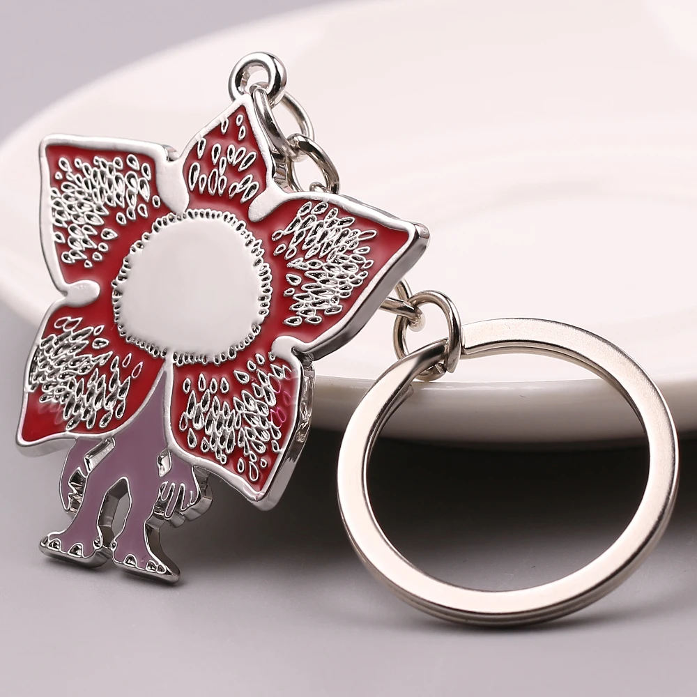 USA الخيال العلمي الإثارة المسلسل التلفزيوني Demodog المفاتيح المعدنية معلقة مفتاح السيارة سلسلة كيرينغ مجوهرات اكسسوارات هدايا للرجال النساء