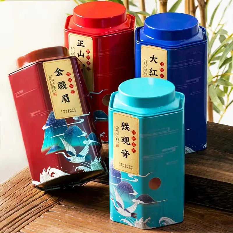 

Airtight Tea Storage Tin for Tieguanyin,Da Hong Pao,Green Tea | Artistic Luxury Chinese Tea Canister | Premium Freshness Preserv