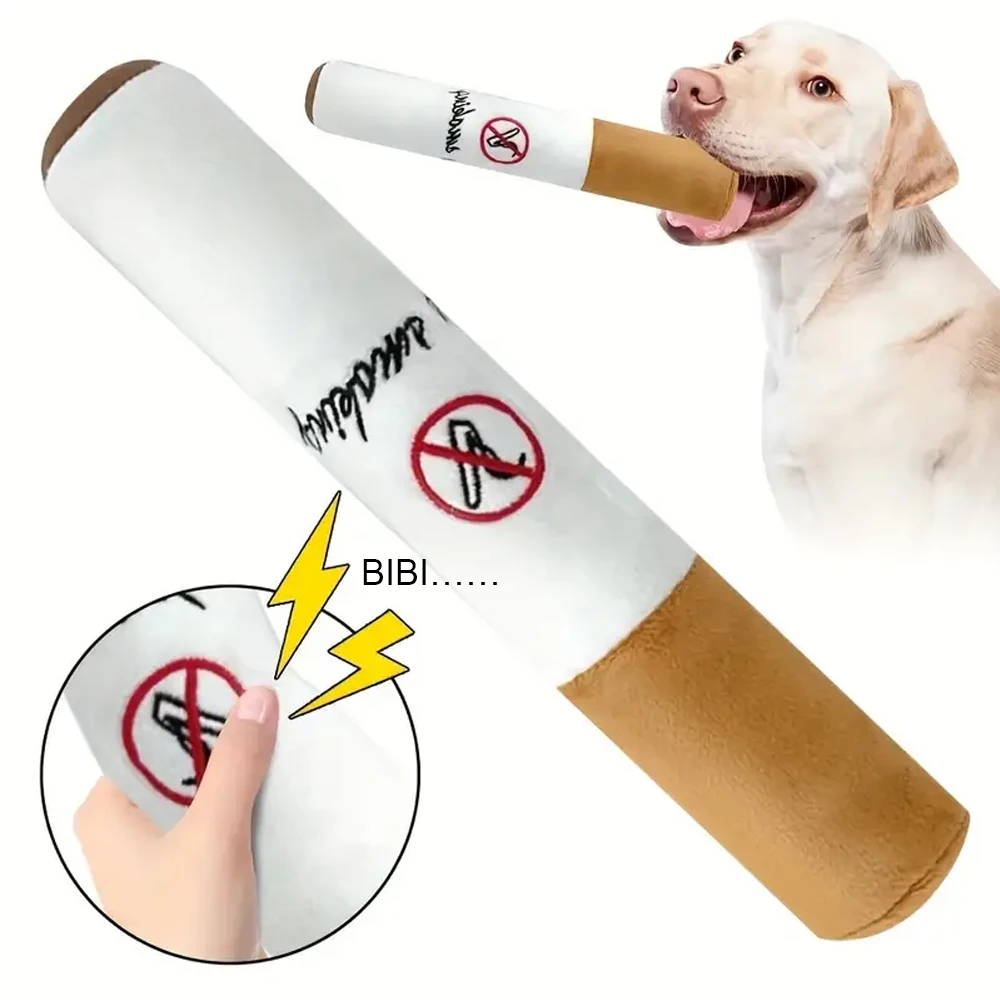 Plush PP cotton cigarette shaped pet toys suitable for dogs and cats to play, relieve boredom, grind teeth, and clean teeth