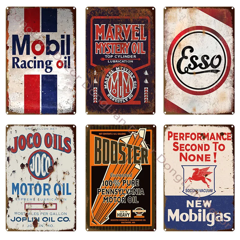 

Vintage Gulf ESSO Mobil Racing Metal Tin Sign Wadhams Gasolines Motor Oil Garage Service Wall Decor Art Poster Wall Plaque