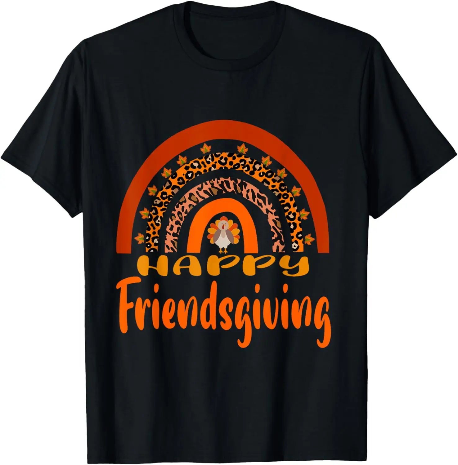 

Friendsgiving Rainbow Leopard Motif Turkey Thanksgiving 2021 T-Shirt