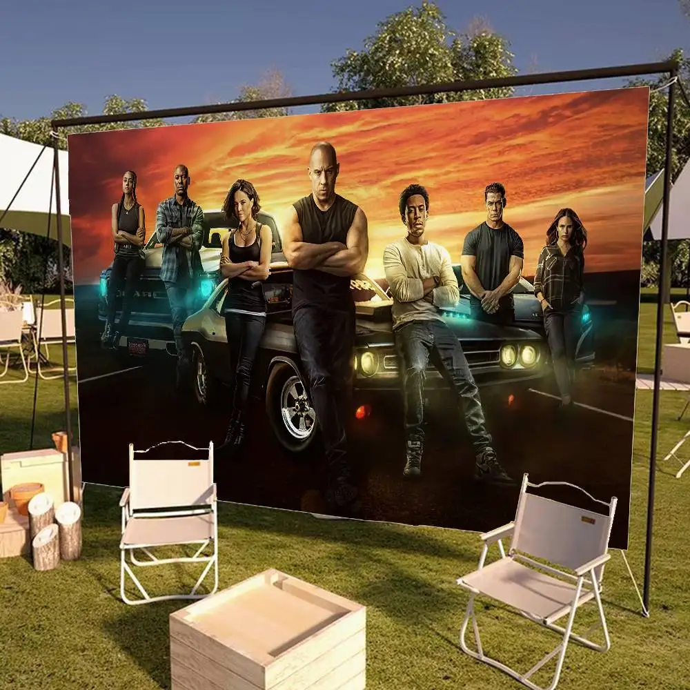 Movie F-Fast n F-Furious Large Size Flags Printing Patterns Interesting Birthday Party Decorations Banner