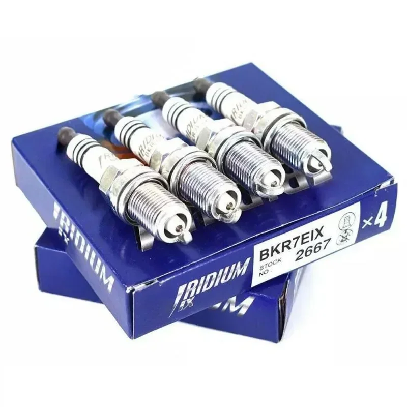 Комплект из 4 иридиевых свечей зажигания 2667 BKR7EIX для VOLKSWAGEN BEETLE GOLF JETTA PASSAT TIGUAN 2.0L AUDI A3 A4 A5 A6 CAYMAN BOXSTER