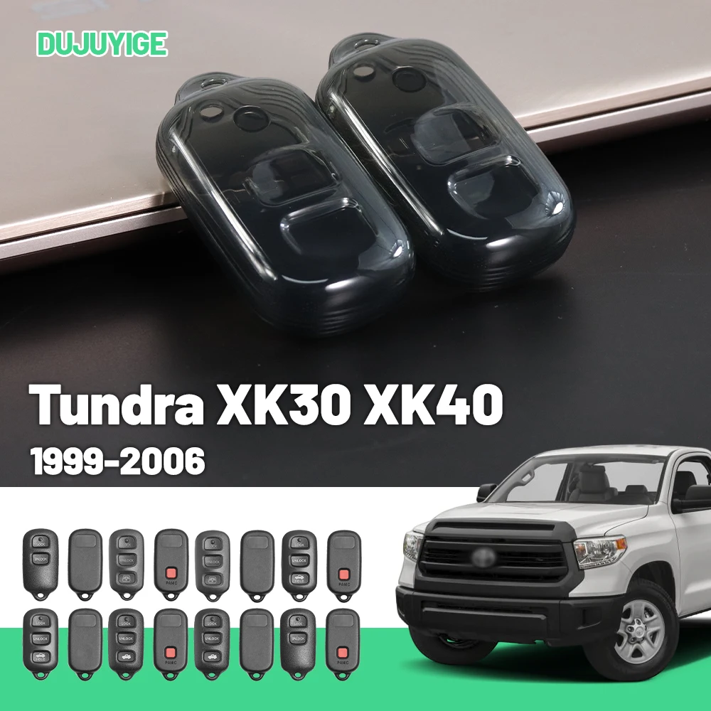 

Прозрачный чехол для ключей из ТПУ для Toyota Tundra XK30 XK40 1999-2006, защитный чехол для брелока, аксессуары для авто 2000 2001 2002 2003