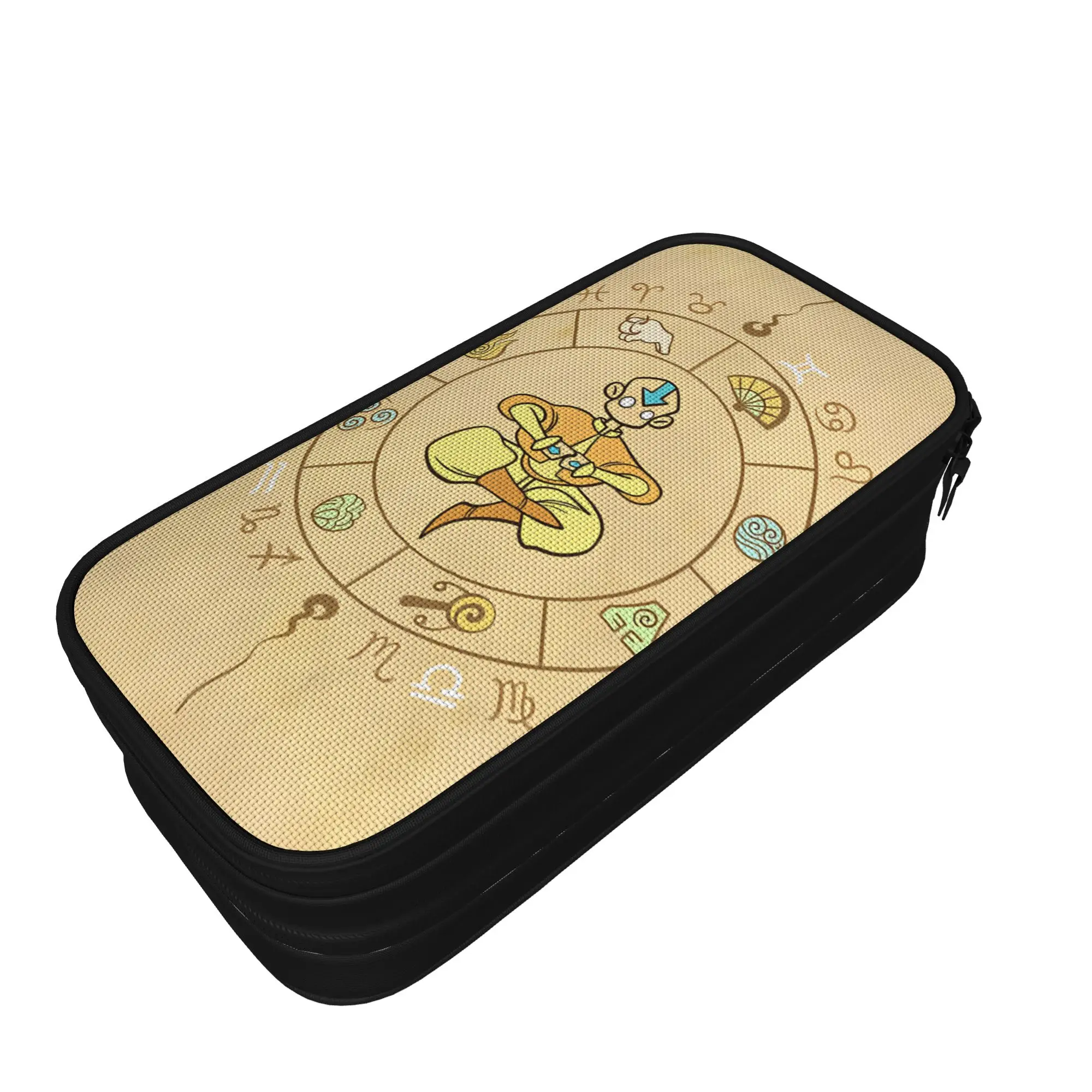 Kawaii Pencil Case Avatars Airbenders Pencil Pouch  School Pencil Cases Boy Girl Double Layer Custom School Stationery