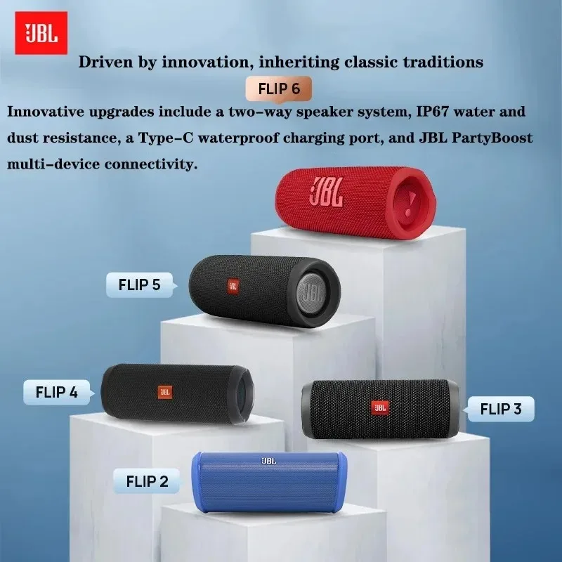 JBL Flip 6 Wireless Outdoor Speaker Two-Way Driver 30W JBL Pro Sound Built-in Battery For Camping Beach Travel