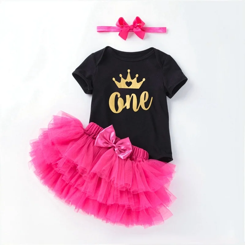 

Newborn Girl Clothes Princess Tutu Lace Skirt+Bodysuit+Headwear 3PCS Clothes Set New Fashion Lovely Summer Cotton Costume