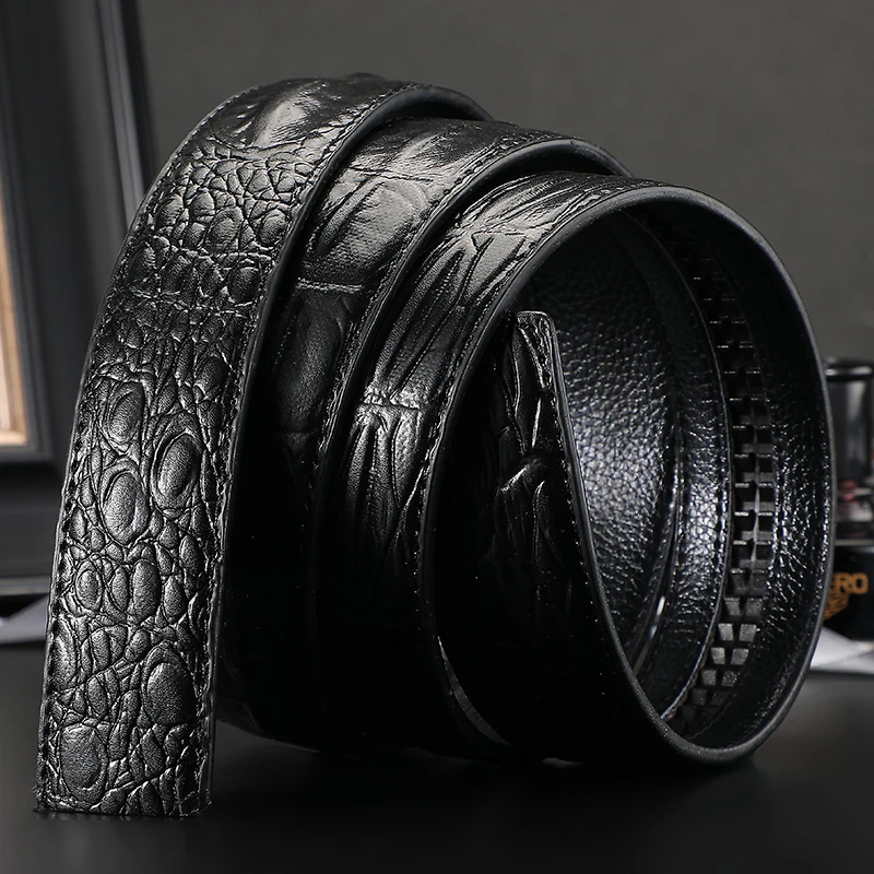 No Buckle,3.4cm High Quality New Women Belt Luxury Automatic Leather Strap for men Belt Designers Brand Male Belt for jeans