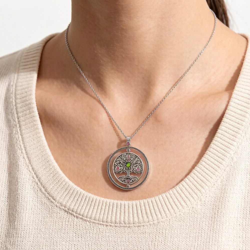 Pendant Rotating Tree of Life-symbol Brand Fine Jewelry Europe 925 Sterling Silver Personal Lucky Gift For Women