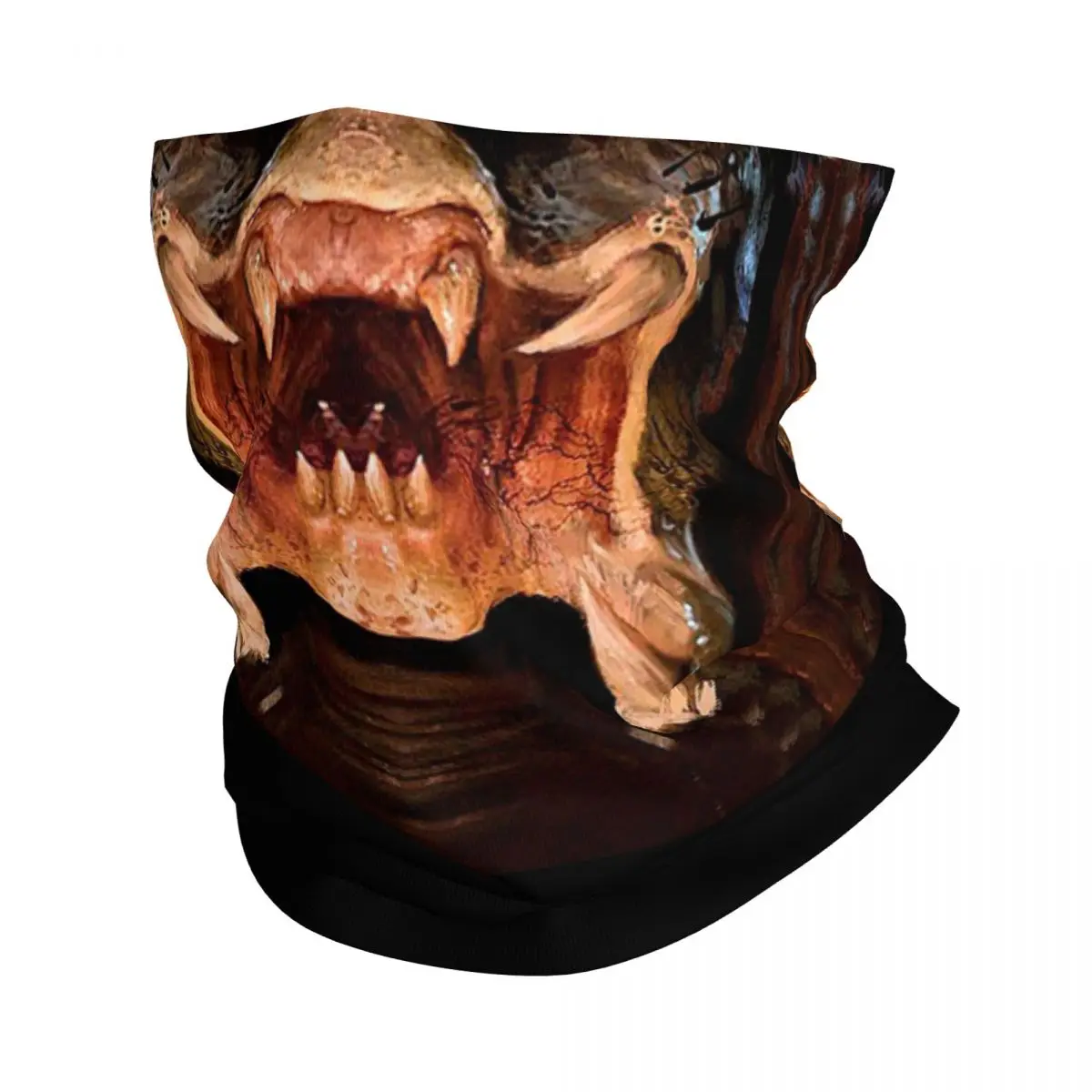 Predator Mouth Mask Bandana Neck Cover Printed Wrap Scarf Warm Headband Hiking Fishing For Men Women Adult All Season