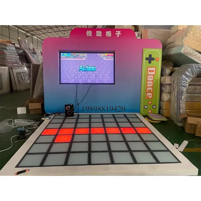 Wmwmnu for Stage Grid Light Jumping Floor LED RGB DMX512 Interactive Ground Grid Jumping customized product
