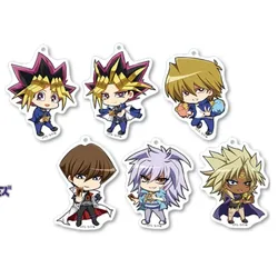 Game Yu-Gi-Oh! Duel Monsters Keychain Doll Anime YuGiOh Ryou Bakura ATEM Yami Yugi Seto Kaiba Acrylic Keyring for Gift