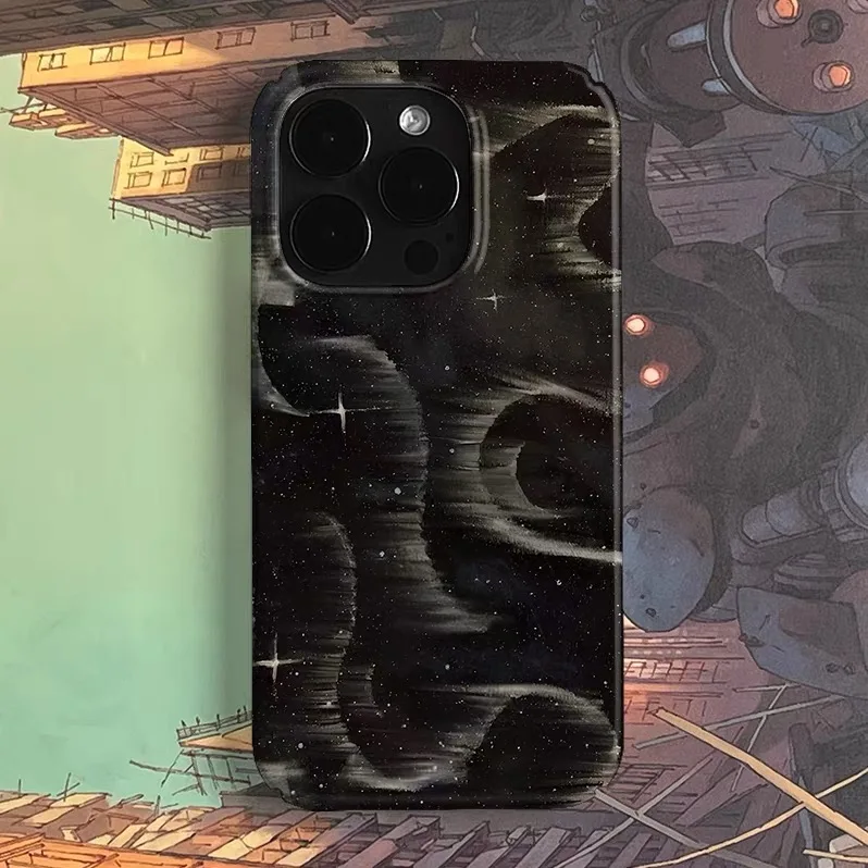 

Black Shimmering Silver Starry Sky Phone Case for IPHONE 17 Air 16E 15PROMAX 14 Plus 13 12 MINI 11 16Plus XR Acrylic Phone Cover