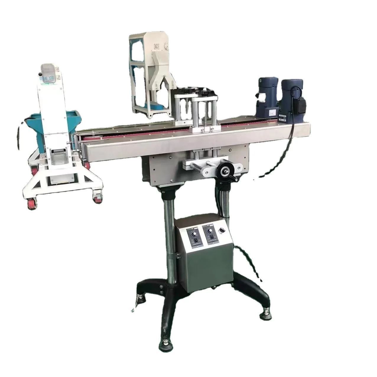 Bottomless Side Gripper Grab Belt Conveyor with Gap Transfer for Uneven Bottom Pet Bottles for Manufacturing Plant Use