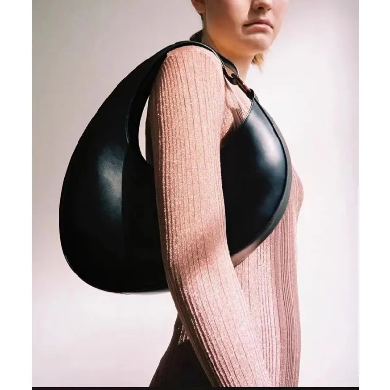 1PCS CrescentShaped UnderArm Bag, 3in1 For Singleshoulder / Underarm / Crossbody Wear, Largecapacity Commuter Bag, Frenchstyle Casual Look