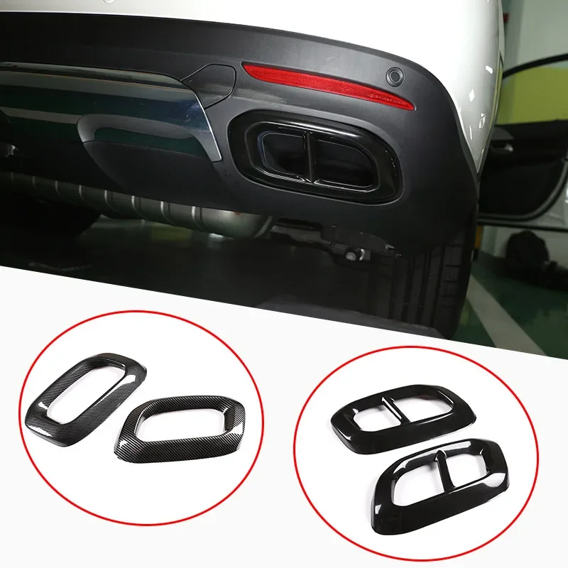 

For Mercedes Benz GLE350 GLE450 GLC GLS W167 X253 X167 2020-22 Muffler Exhaust Pipe Tail Cover Trim Car Exterior Accessories ABS