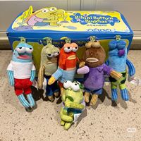 New Bikini Bottom Buddies Series Blind Box Flat Fish Plush Pendant Dolls Kawaii Cartoon Action Anime Figure Mystery Box Toy Gift