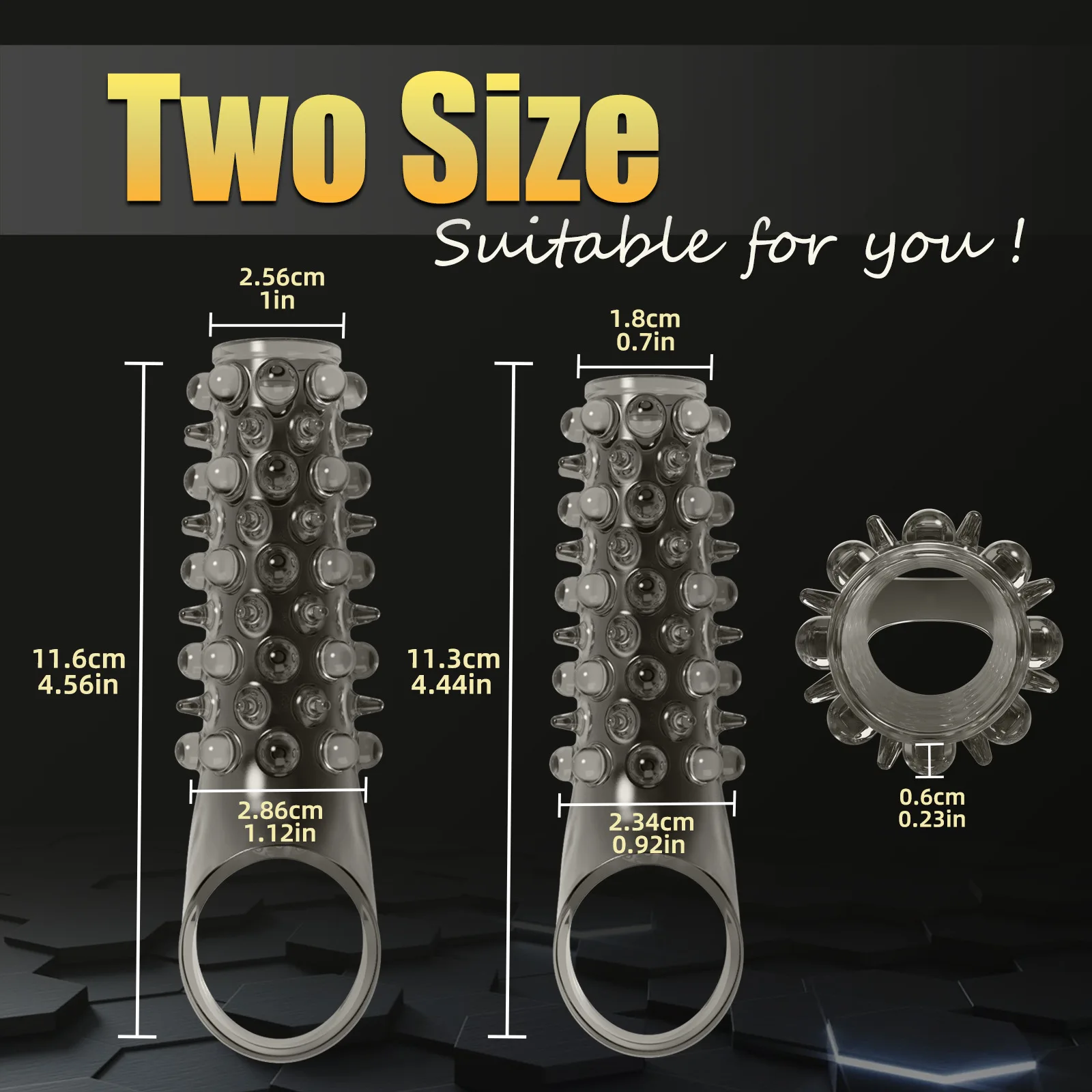Penis Rings For Men Enlargement Delay Ejaculation Stronger Erection Sex Toys Adult Supplies Dick Ring Sex Toys For Couples 18+ - view 2