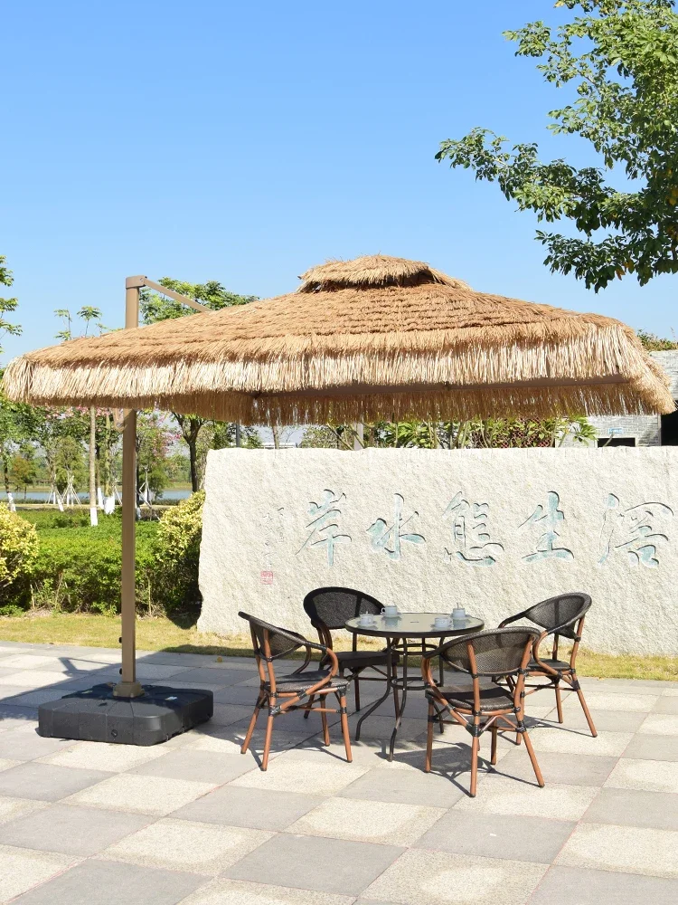 umbrella Outdoor , thatch, column , outdoor courtyard garden, Roman , straw, straw .