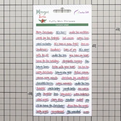 Creative Path Black Red Christmas Mini Short Phrases Stickers Self Adhesive Puffy Stickers For Photocard Scrapbooking Journaling