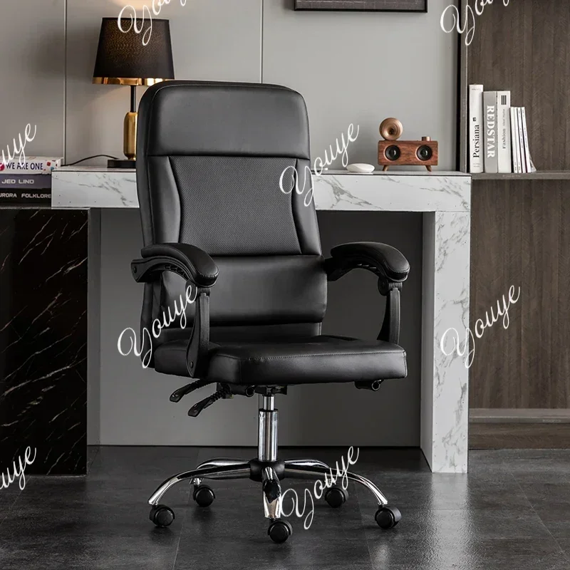 

P A63 Leather Wheel Chair Adjustable Comfortable Modern Rolling Gaming Chair Ergonomic Designer Cadeira De Escritorio Cute Furni