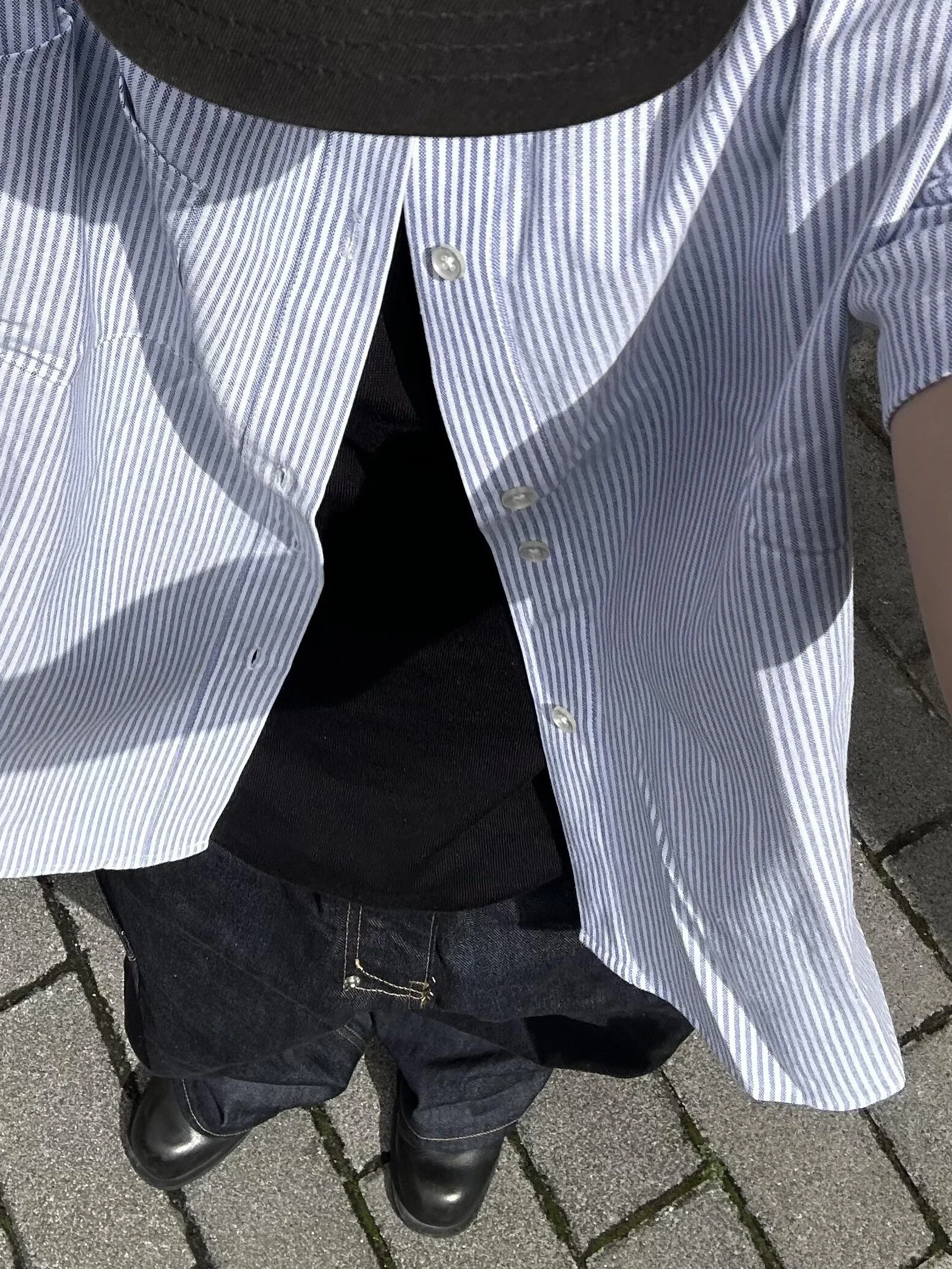 بنطلون جينز رجالي من CGG بتصميم كلاسيكي أمريكي مطرز بسكين غير رسمي فضفاض وواسع الساق مستقيم طويل بخصر عالٍ من قماش الدنيم