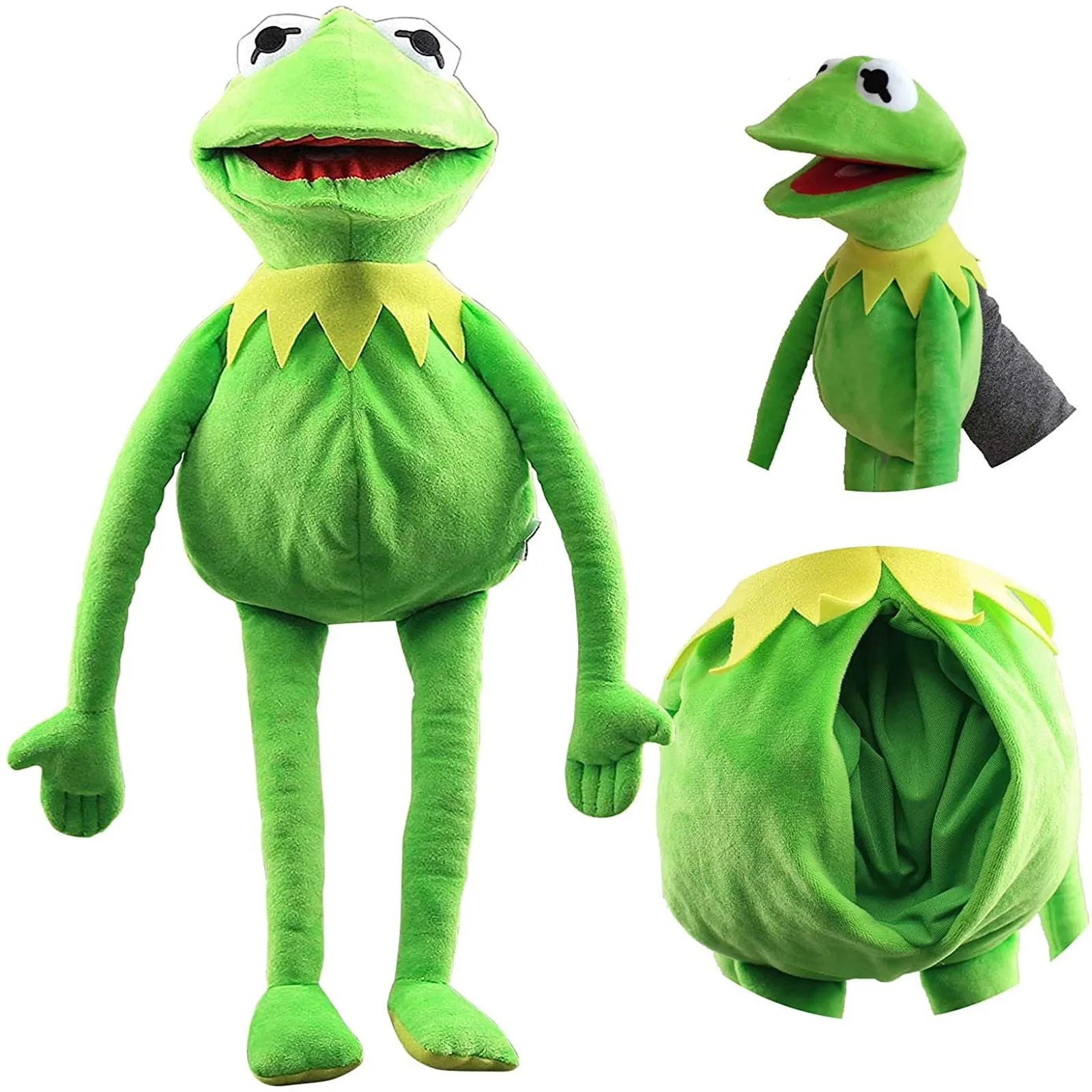 60cm Cartoon The Muppets KERMIT FROG Hand Puppet Plush Toys Soft Boy Doll for Children Birthday Gift Performance Props For Baby