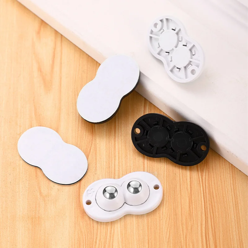 4 個の自己粘着キャスターホイールキャスターホイール 360 度回転ペーストスイベルホイール粘着プーリーペースト移動ローラーキット